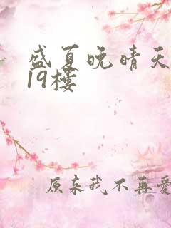 盛夏晚晴天小说19楼