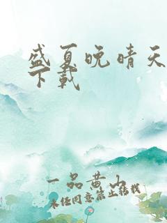 盛夏晚晴天小说下载