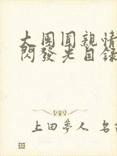 大团圆亲情会闪闪发光目录