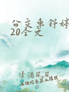 公交车舒婷1一20全文