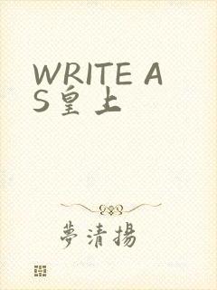 WRITE AS皇上