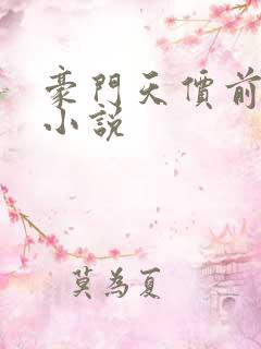 豪门天价前妻 小说