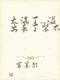 太满了...溢出来了装不下了