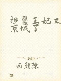 神医王妃又轰动京城了