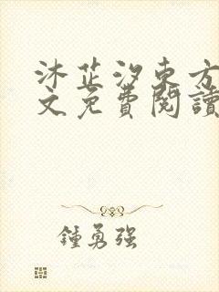 沐芷汐东方逸全文免费阅读