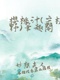 樱桃汁(宋枝江野)笔趣阁