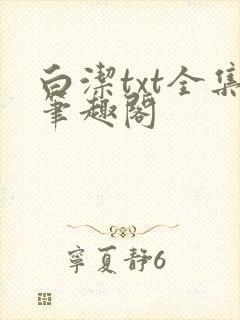 白洁txt全集笔趣阁
