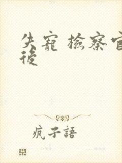 失宠 检察官皇后