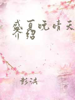 盛夏晚晴天剧情介绍