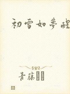 初雪如梦醒