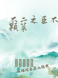 不二之臣不止是颗菜