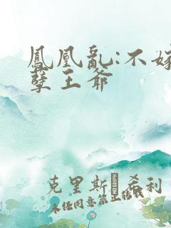 凤凰乱:不嫁妖孽王爷
