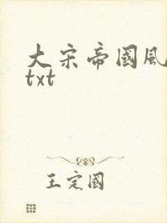 大宋帝国风云录txt