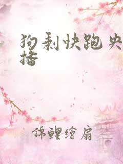 狗剩快跑央八首播