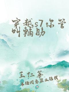 穿越s7你管这叫辅助