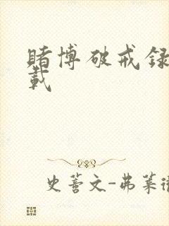 赌博破戒录 下载