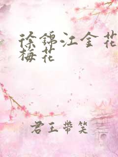 徐锦江金花瓶楷梅花