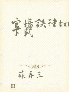 官场铁律txt下载