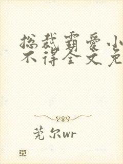 总裁霸爱小妻惹不得全文免费阅读