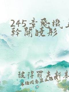 245章飞机上干关晓彤