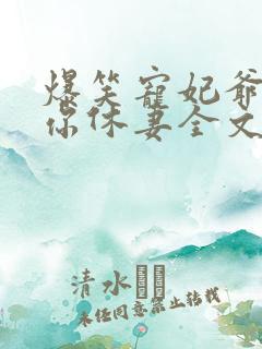 爆笑宠妃爷我等你休妻全文免费阅读