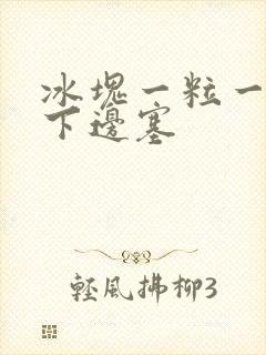 冰块一粒一粒往下边塞