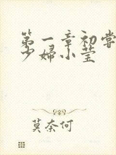 第一章初尝禁果少妇小莹