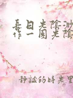 长日光阴渺渺乱作一团光阴似箭