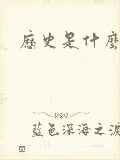 历史是什么玩意