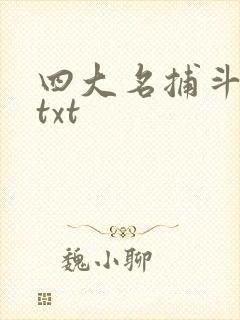 四大名捕斗将军txt