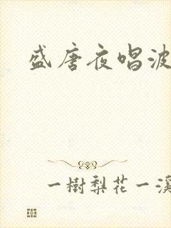 盛唐夜唱波波