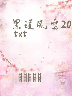 黑道风云20年 txt