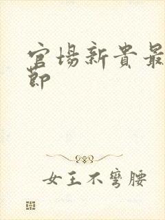 官场新贵最新章节