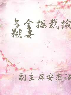 多金总裁捡到迷糊妻