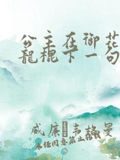 公主在御花园吃龙棍下一句