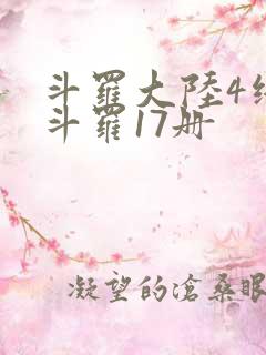 斗罗大陆4终极斗罗17册