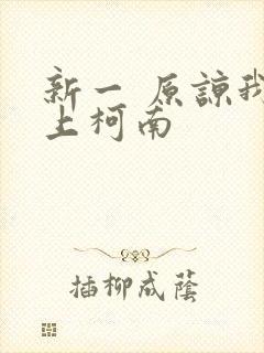 新一 原谅我爱上柯南