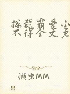 总裁霸爱小妻惹不得全文免费阅读笔趣阁