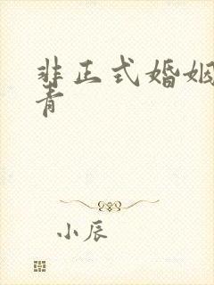 非正式婚姻雾里青