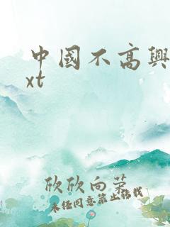 中国不高兴 txt