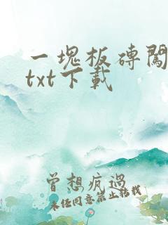 一块板砖闯仙界txt下载