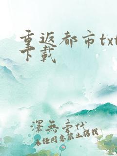 重返都市txt下载