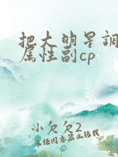 把大明星调成专属性副cp