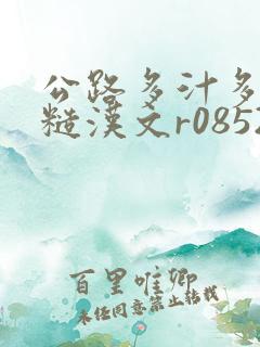 公路多汁多肉的糙汉文r0852