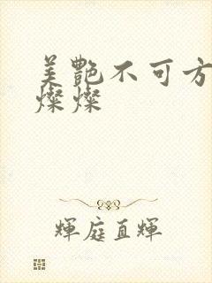 美艳不可方物耿灿灿