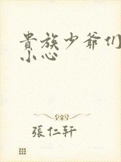 贵族少爷们 请小心