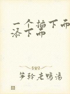 一个插下面一个添下面