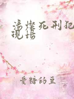 汤灿死刑犯枪决现场