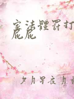 家法体罚打丫鬟屁屁