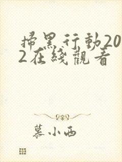 扫黑行动2022在线观看